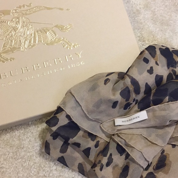burberry animal print scarf